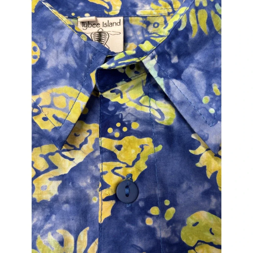 Tybee Island Clothing Company Hawaiian Camp Shirt Men's XL 100% Cotton